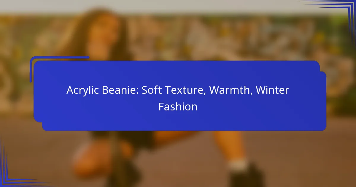 Acryl Beanie: Zachte Textuur, Warmte, Wintermode