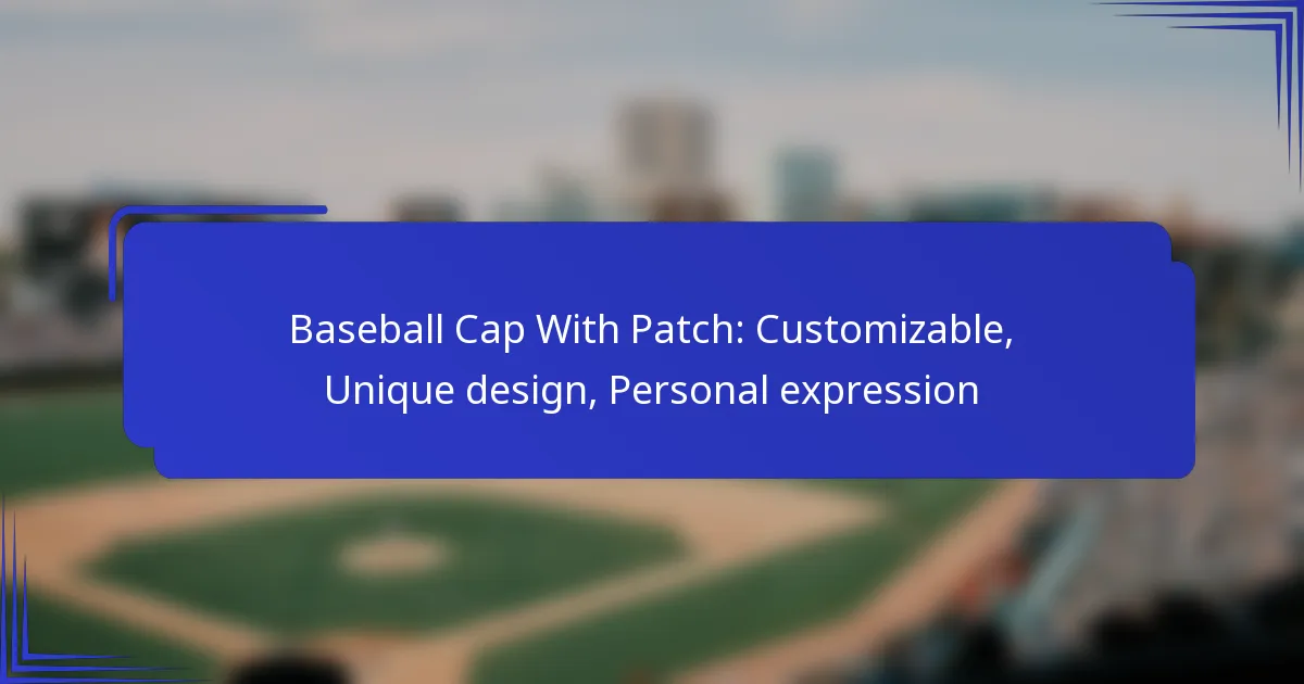 Baseballpet met Patch: Aanpasbaar, Uniek ontwerp, Persoonlijke expressie