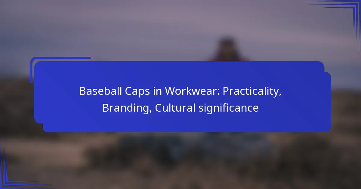 Baseballcaps in Werkkleding: Praktisch, Branding, Culturele betekenis