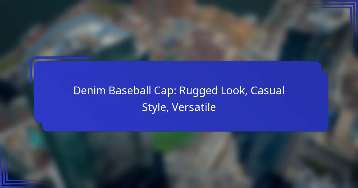 Denim Baseballpet: Robuuste Look, Casual Stijl, Veelzijdig