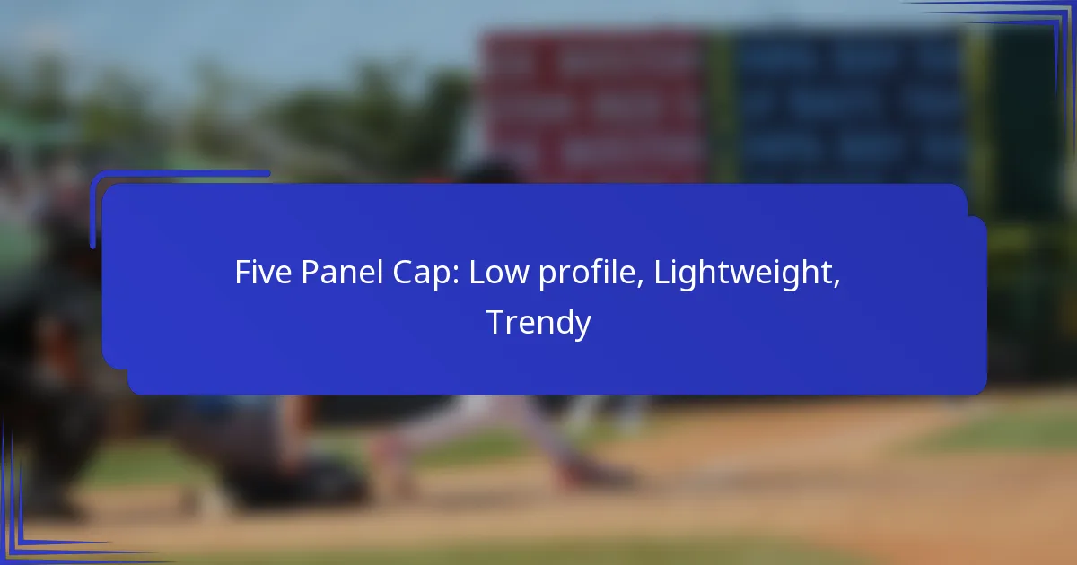 Vijf Paneel Pet: Laag profiel, Lichtgewicht, Trendy