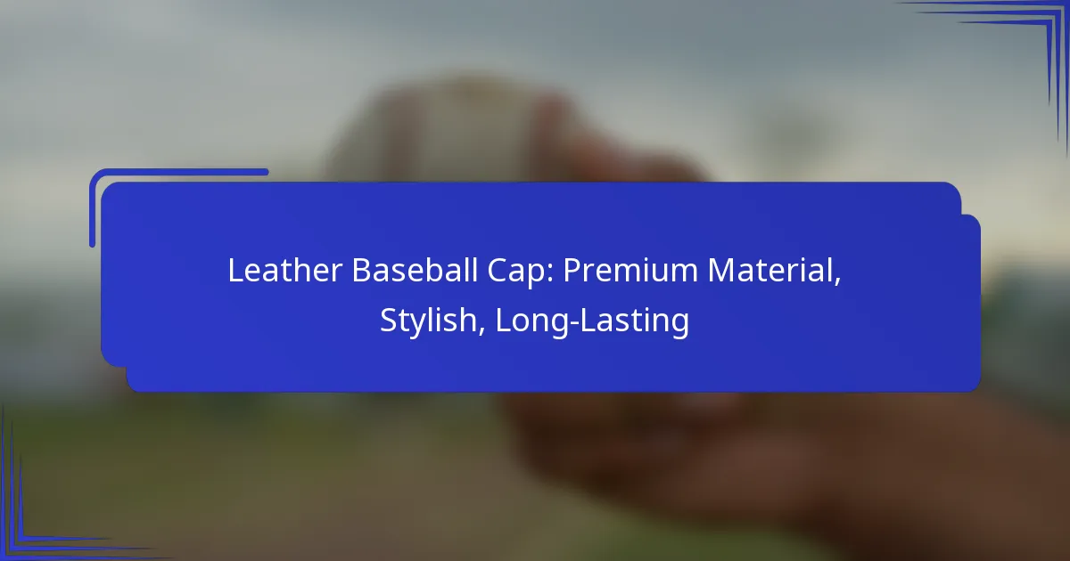 Leren Baseballpet: Premium Materiaal, Stijlvol, Duurzaam