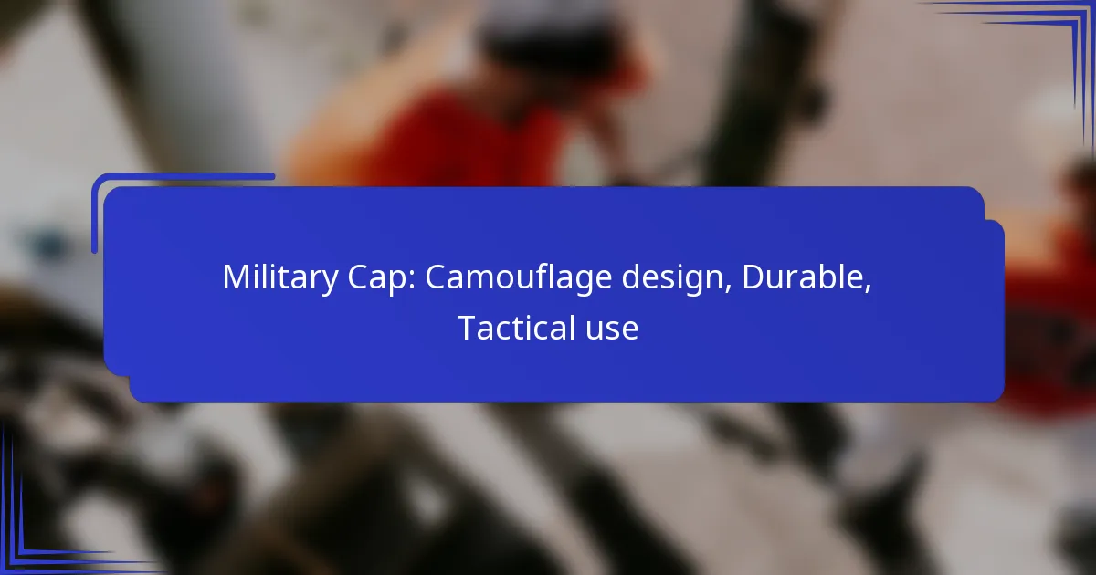 Militaire Pet: Camouflage ontwerp, Duurzaam, Tactisch gebruik
