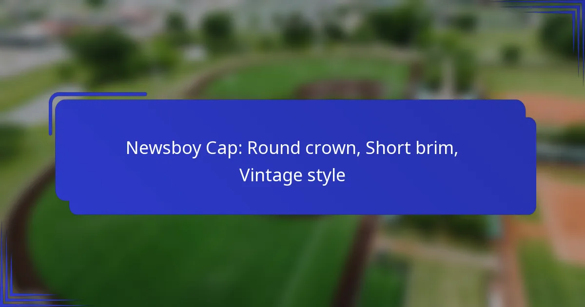 Nieuwsjongenspet: Ronde kroon, Korte rand, Vintage stijl