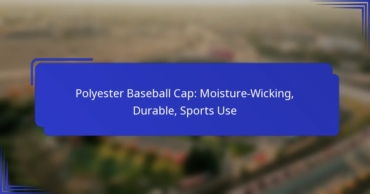 Polyester Baseballpet: Vochtregulerend, Duurzaam, Sportgebruik