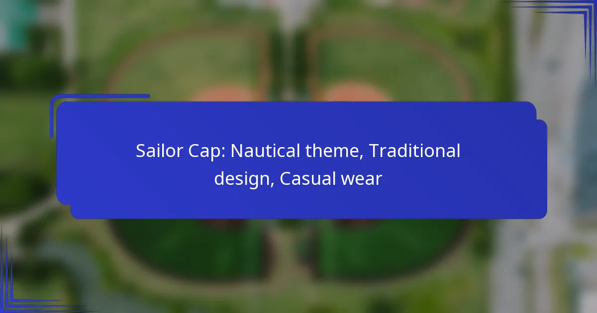 Zeeman Pet: Nautisch thema, Traditioneel ontwerp, Casual kleding