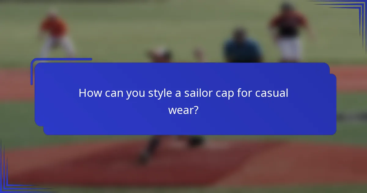 Hoe style je een zeemanpet voor casual gebruik?