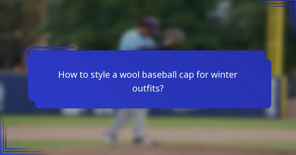 Hoe style je een wollen baseballcap voor winteroutfits?