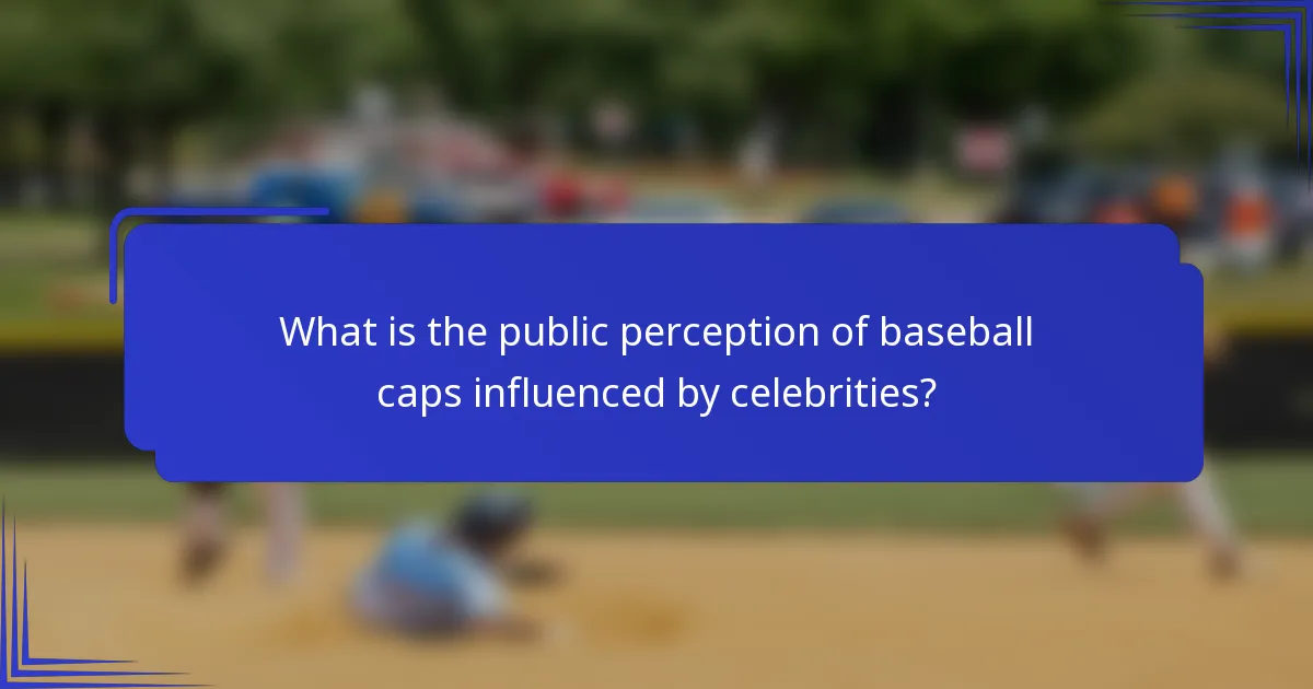 Wat is de publieke perceptie van baseball caps beïnvloed door beroemdheden?