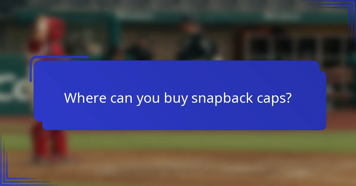 Waar kun je snapback caps kopen?