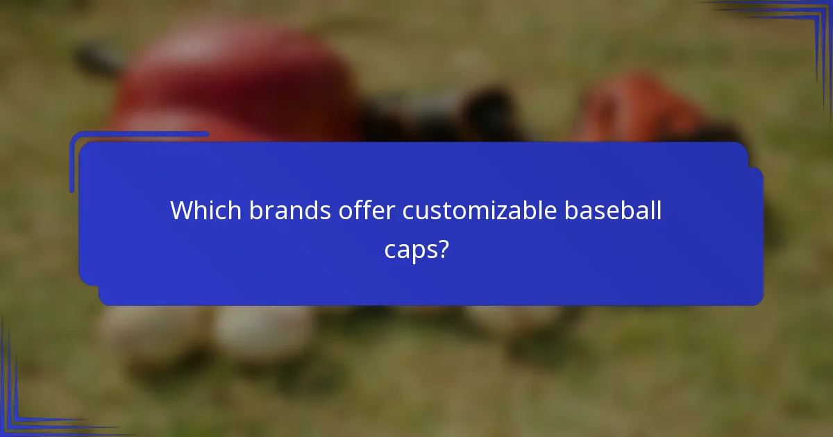 Welke merken bieden aanpasbare baseballcaps aan?